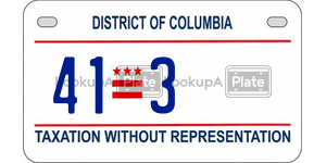 413  license plate in DC