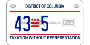 435  license plate in DC