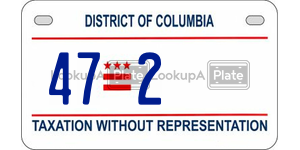 472  license plate in DC