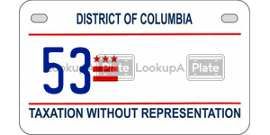 53  license plate in DC