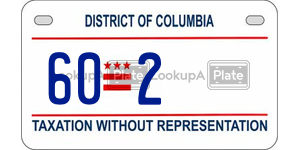 602  license plate in DC