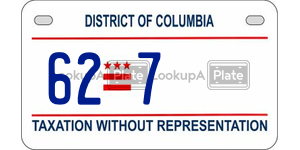 627  license plate in DC