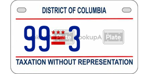993  license plate in DC