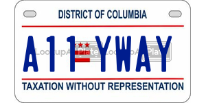 A11YWAY  license plate in DC