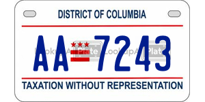 AA7243  license plate in DC
