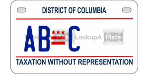 ABC  license plate in DC