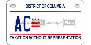 AC  license plate in DC