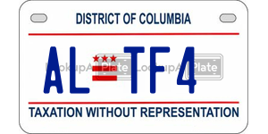 ALTF4  license plate in DC