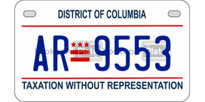 AR9553  license plate in DC