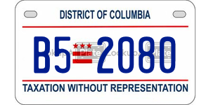 B52080  license plate in DC