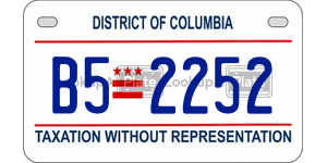 B52252 license plate in District of Columbia