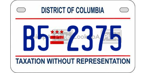 B52375  license plate in DC