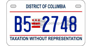 B52748  license plate in DC