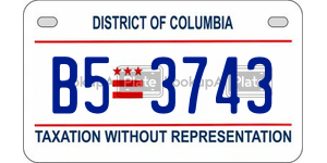 B53743  license plate in DC