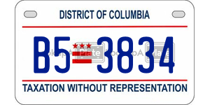 B53834  license plate in DC