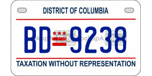 BD9238  license plate in DC