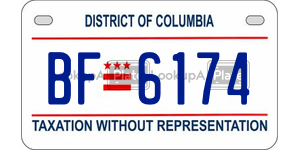 BF6174  license plate in DC
