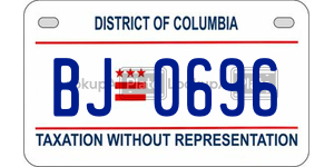 BJ0696  license plate in DC