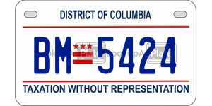 BM5424 license plate in District of Columbia