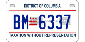 BM6337  license plate in DC