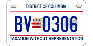 BV0306  license plate in DC