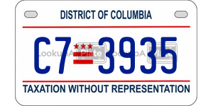 C73935  license plate in DC