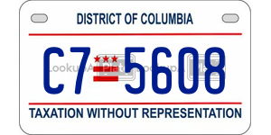 C75608  license plate in DC