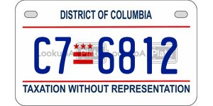 C76812  license plate in DC