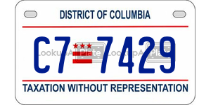 C77429  license plate in DC