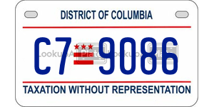 C79086  license plate in DC