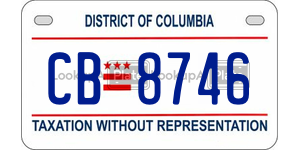 CB8746  license plate in DC