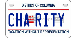 CHARITY  license plate in DC
