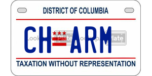 CHARM  license plate in DC