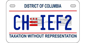 CHIEF2  license plate in DC
