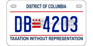 DB4203  license plate in DC