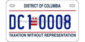 DC10008  license plate in DC