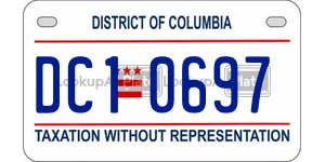 DC10697  license plate in DC