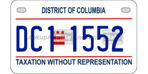 DC11552  license plate in DC