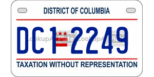 DC12249  license plate in DC