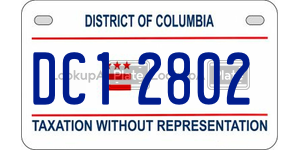 DC12802  license plate in DC