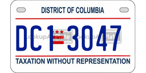 DC13047  license plate in DC