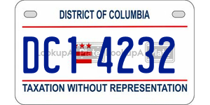 DC14232  license plate in DC