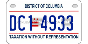 DC14933  license plate in DC