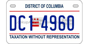 DC14960  license plate in DC
