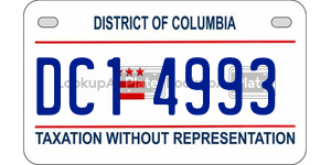 DC14993  license plate in DC