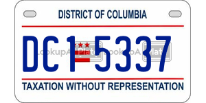 DC15337  license plate in DC