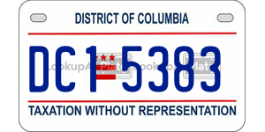 DC15383  license plate in DC