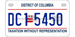 DC15450  license plate in DC