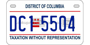 DC15504  license plate in DC