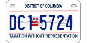 DC15724  license plate in DC